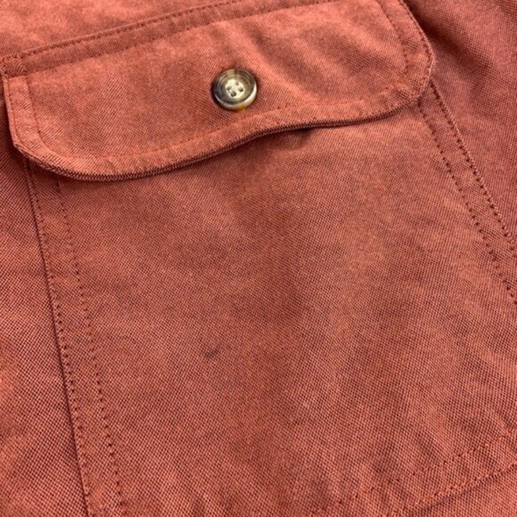 Orvis Orange Long Sleeve Button Down Shirt - Picture 6 of 7